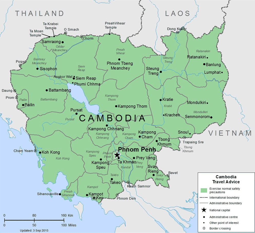 Carte du Cambodge